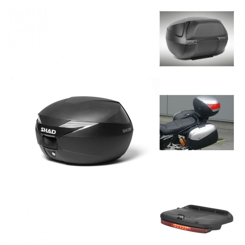 SHAD Baul SH39 carbon + soporte montaje accesorios KIT-438908