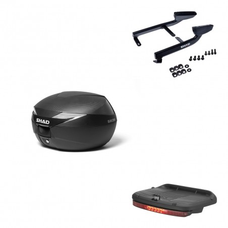 SHAD Baul SH39 carbon + soporte montaje luz de freno KIT-438913
