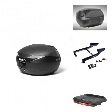 SHAD Baul SH39 carbon + soporte montaje accesorios KIT-438914