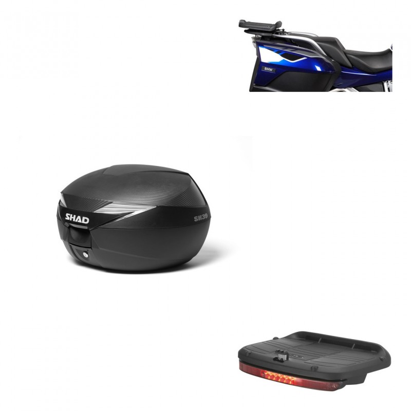 SHAD Baul SH39 carbon + soporte montaje luz de freno KIT-438931