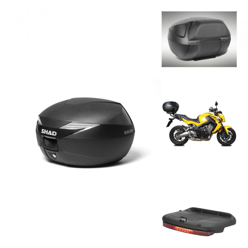SHAD Baul SH39 carbon + soporte montaje accesorios KIT-438941