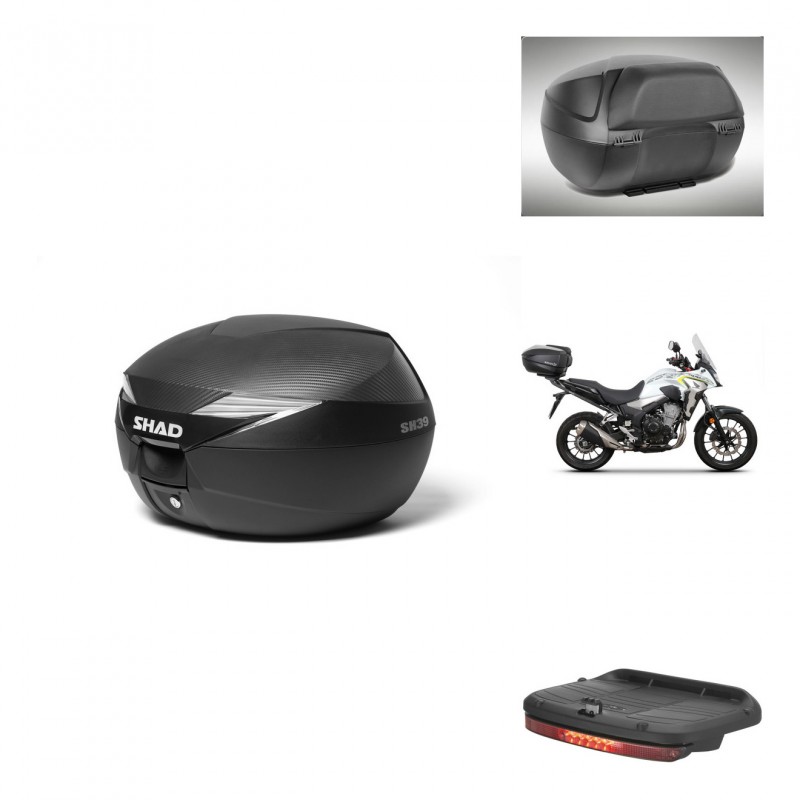 SHAD Baul SH39 carbon + soporte montaje accesorios KIT-438977