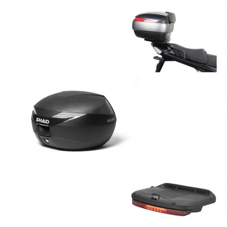 SHAD Baul SH39 carbon + soporte montaje luz de freno KIT-438989