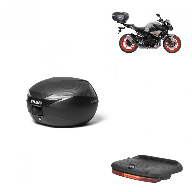 SHAD Baul SH39 carbon + soporte montaje luz de freno KIT-438992