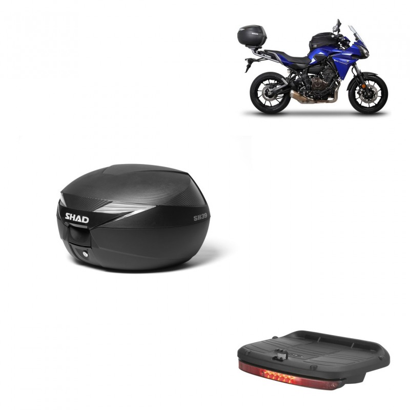 SHAD Baul SH39 carbon + soporte montaje luz de freno KIT-438998