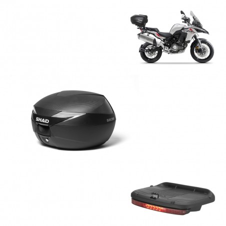 SHAD Baul SH39 carbon + soporte montaje luz de freno KIT-439001