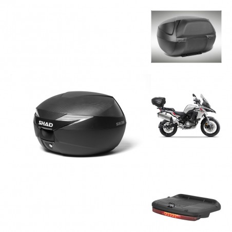 SHAD Baul SH39 carbon + soporte montaje accesorios KIT-439003