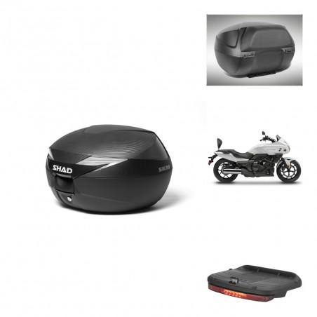 SHAD Baul SH39 carbon + soporte montaje accesorios KIT-439011