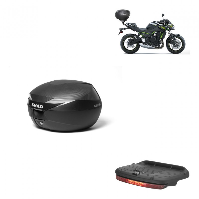 SHAD Baul SH39 carbon + soporte montaje luz de freno KIT-439013