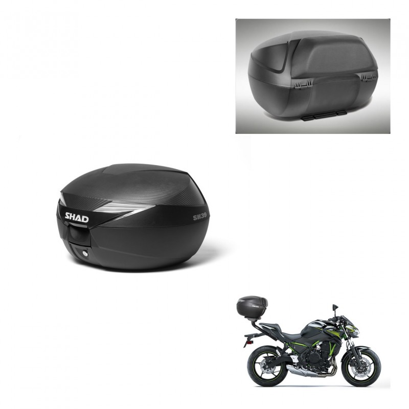 SHAD Baul SH39 carbon + soporte montaje respaldo KIT-439014