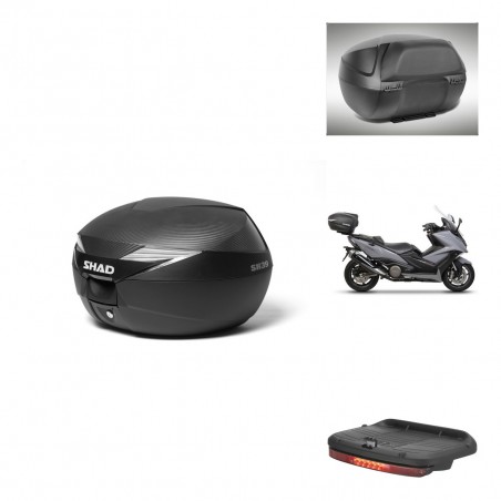 SHAD Baul SH39 carbon + soporte montaje accesorios KIT-439027