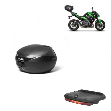 SHAD Baul SH39 carbon + soporte montaje luz de freno KIT-439033