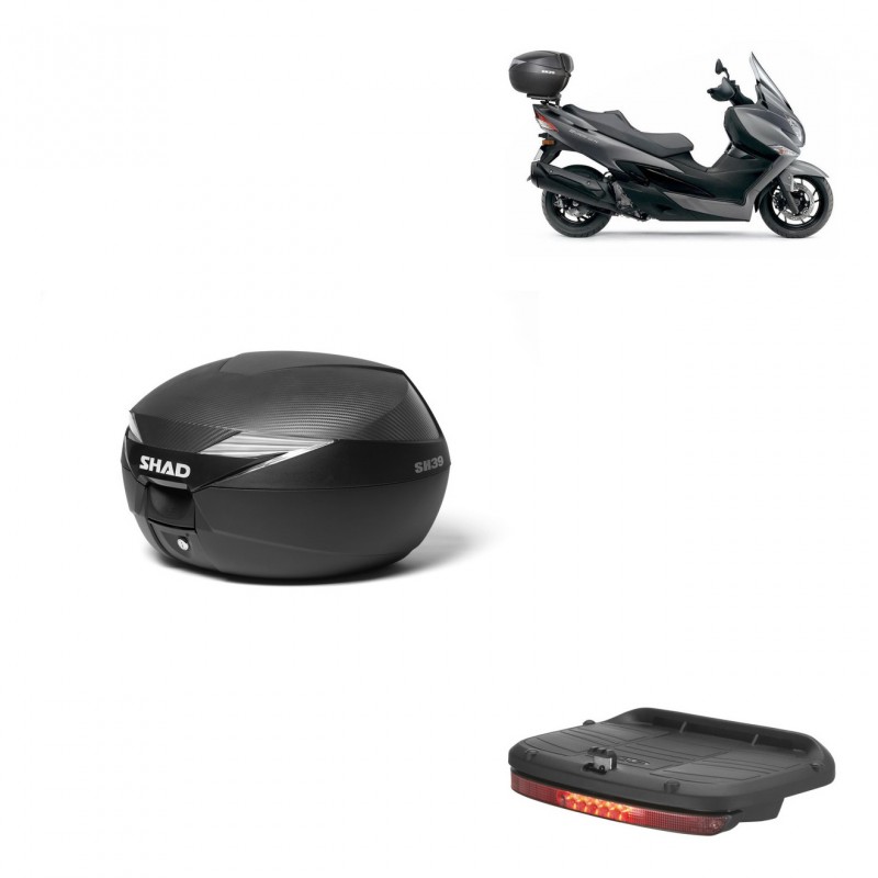 SHAD Baul SH39 carbon + soporte montaje luz de freno KIT-439037
