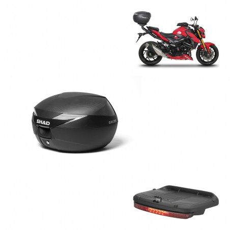 SHAD Baul SH39 carbon + soporte montaje luz de freno KIT-439041