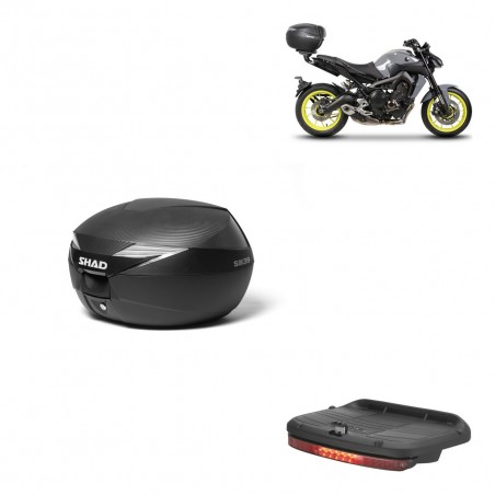 SHAD Baul SH39 carbon + soporte montaje luz de freno KIT-439045