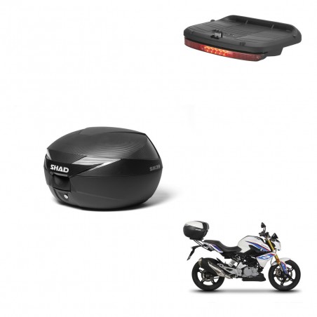 SHAD Baul SH39 carbon + soporte montaje luz de freno KIT-439061