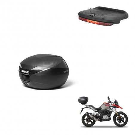 SHAD Baul SH39 carbon + soporte montaje luz de freno KIT-439065