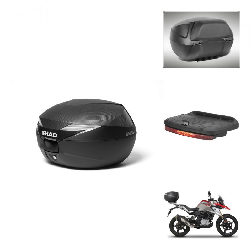 SHAD Baul SH39 carbon + soporte montaje accesorios KIT-439067