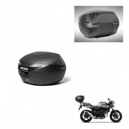 SHAD Baul SH39 carbon + soporte montaje respaldo KIT-439090