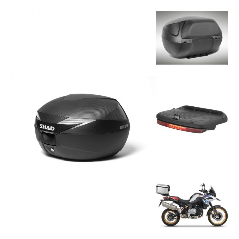 SHAD Baul SH39 carbon + soporte montaje accesorios KIT-439099