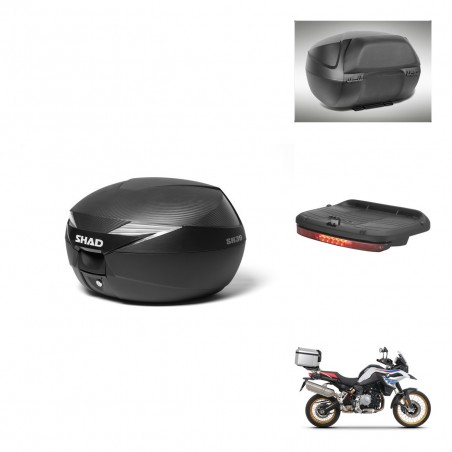 SHAD Baul SH39 carbon + soporte montaje accesorios KIT-439099