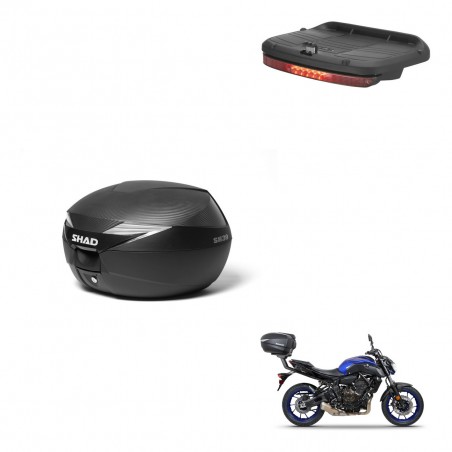 SHAD Baul SH39 carbon + soporte montaje luz de freno KIT-439101