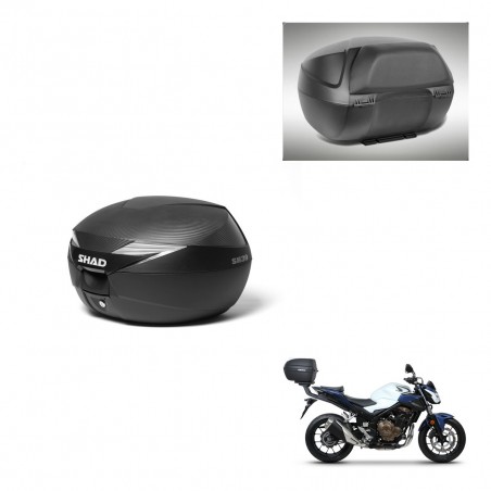 SHAD Baul SH39 carbon + soporte montaje respaldo KIT-439106