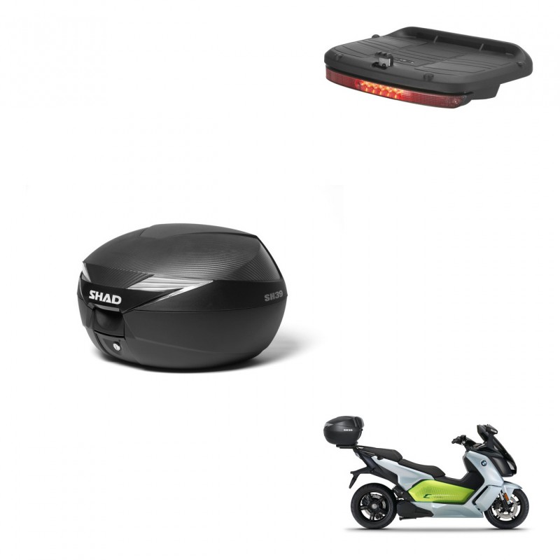 SHAD Baul SH39 carbon + soporte montaje luz de freno KIT-439109