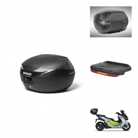 SHAD Baul SH39 carbon + soporte montaje accesorios KIT-439111