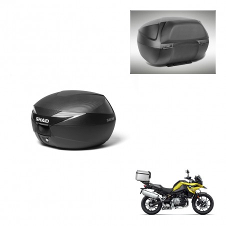 SHAD Baul SH39 carbon + soporte montaje respaldo KIT-439114