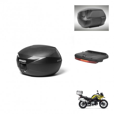SHAD Baul SH39 carbon + soporte montaje accesorios KIT-439115