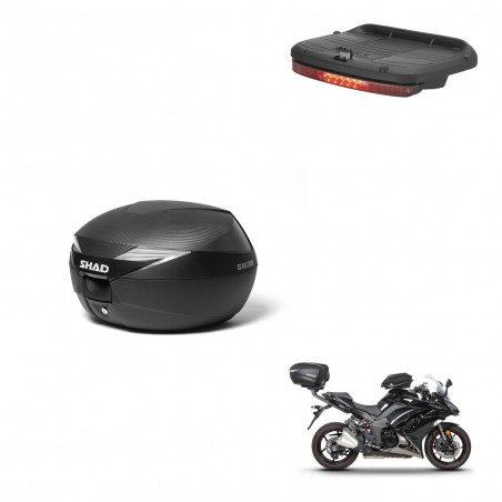 SHAD Baul SH39 carbon + soporte montaje luz de freno KIT-439121