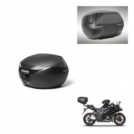SHAD Baul SH39 carbon + soporte montaje respaldo KIT-439122