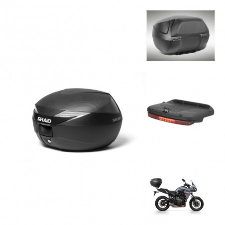 SHAD Baul SH39 carbon + soporte montaje accesorios KIT-439135