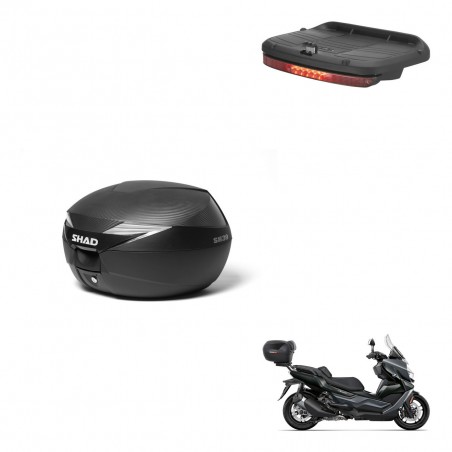 SHAD Baul SH39 carbon + soporte montaje luz de freno KIT-439141