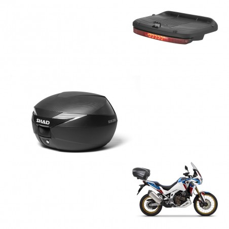 SHAD Baul SH39 carbon + soporte montaje luz de freno KIT-439157