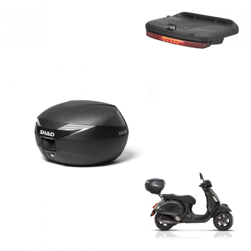 SHAD Baul SH39 carbon + soporte montaje luz de freno KIT-439165