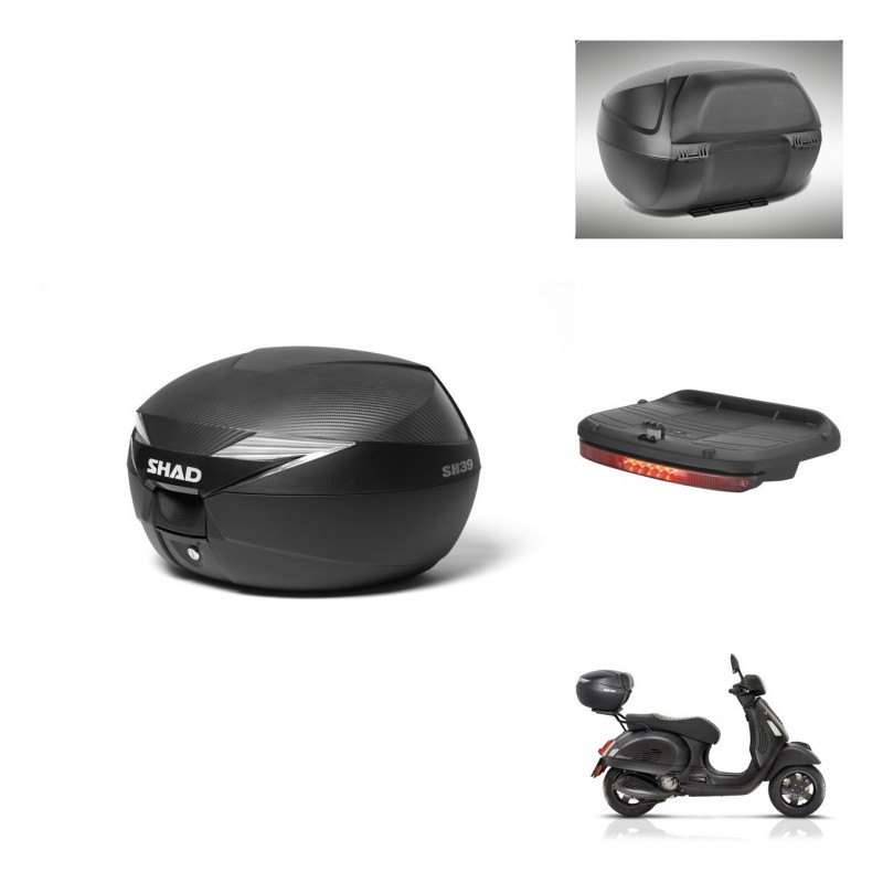 SHAD Baul SH39 carbon + soporte montaje accesorios KIT-439167