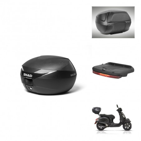 SHAD Baul SH39 carbon + soporte montaje accesorios KIT-439167