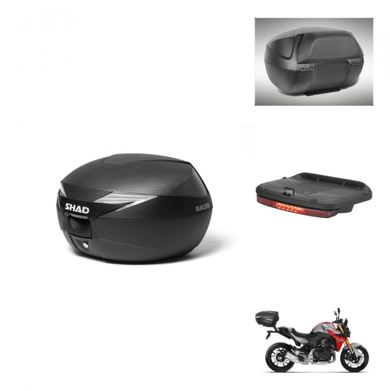 SHAD Baul SH39 carbon + soporte montaje accesorios KIT-439175