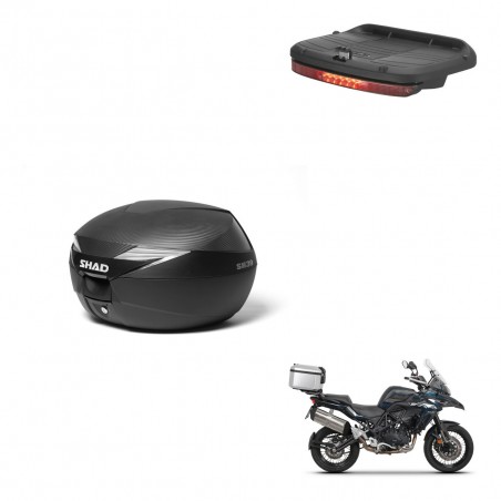 SHAD Baul SH39 carbon + soporte montaje luz de freno KIT-439177