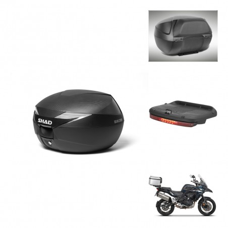 SHAD Baul SH39 carbon + soporte montaje accesorios KIT-439179