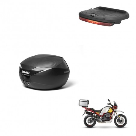 SHAD Baul SH39 carbon + soporte montaje luz de freno KIT-439201