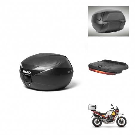 SHAD Baul SH39 carbon + soporte montaje accesorios KIT-439203