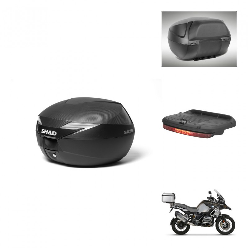 SHAD Baul SH39 carbon + soporte montaje accesorios KIT-439227