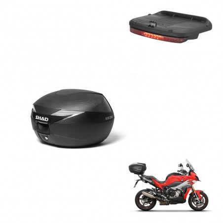 SHAD Baul SH39 carbon + soporte montaje luz de freno KIT-439229