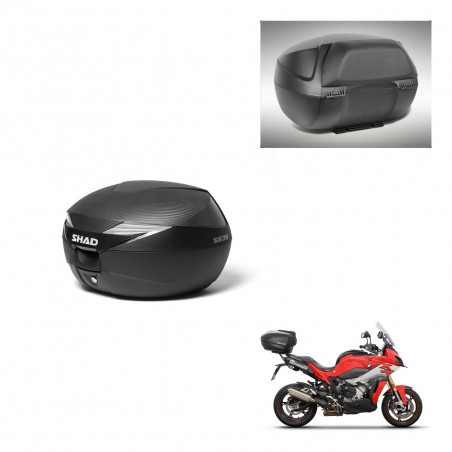 SHAD Baul SH39 carbon + soporte montaje respaldo KIT-439230