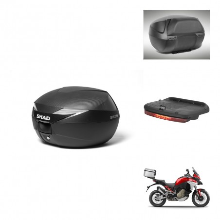 SHAD Baul SH39 carbon + soporte montaje accesorios KIT-439255