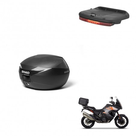 SHAD Baul SH39 carbon + soporte montaje luz de freno KIT-439261