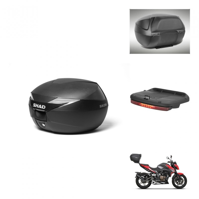 SHAD Baul SH39 carbon + soporte montaje accesorios KIT-439275